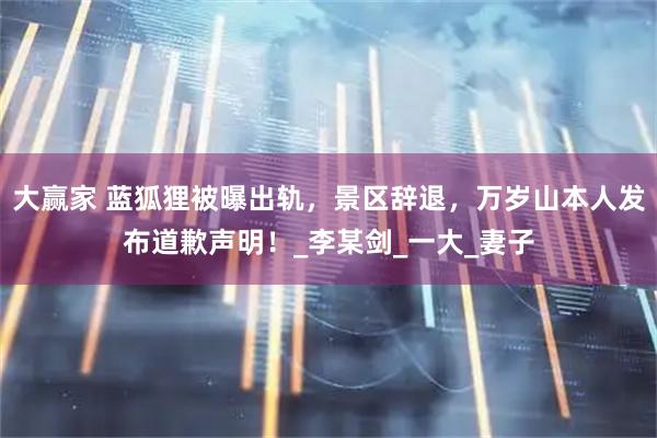 大赢家 蓝狐狸被曝出轨,景区辞退,万岁山本人发布道歉声明!_李某剑_一大_妻子